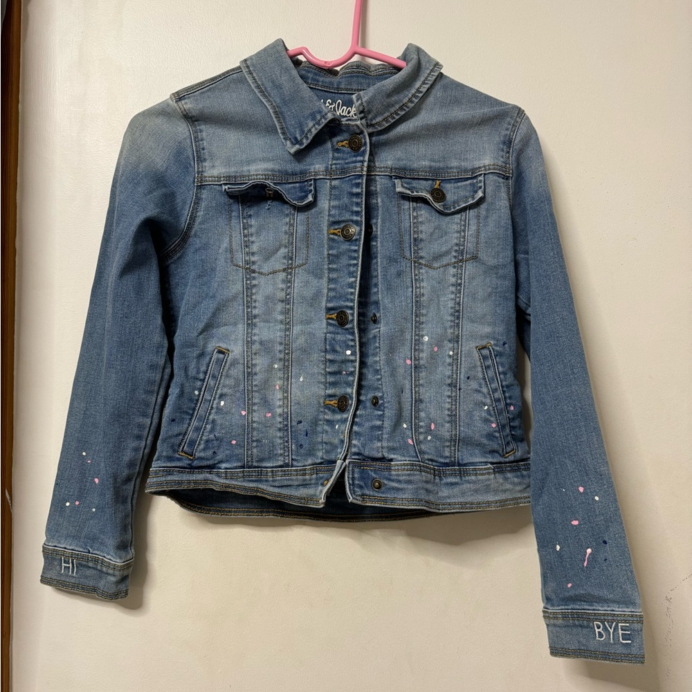 Splatter “Be Happy” Jean Jacket